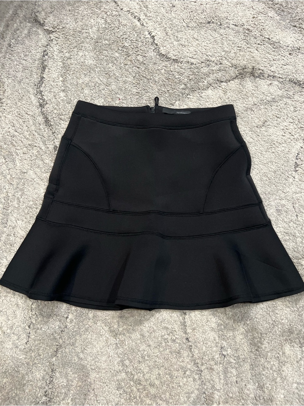Harve Benard Black Flared Ponte Skirt